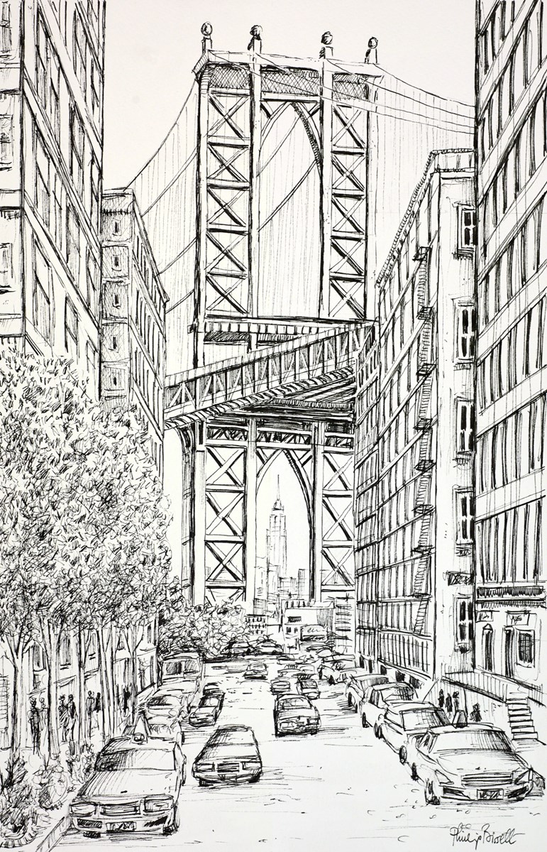 Manhattan Bridge, New York (sketch)