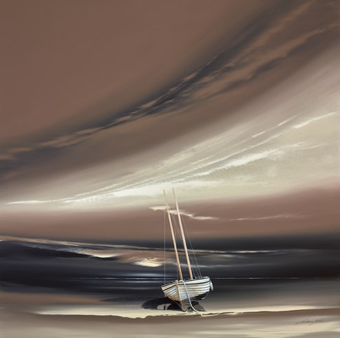 Mooring in Mocha by Jonathan Shaw - Original Painting on Board